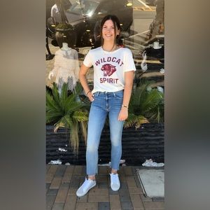 MOTHER The Mid Rise Dazzler Crop Fray in Blowing Kisses